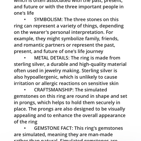 NWT 3-Stone Tanzanite 925 Ring - Picture 6 of 7